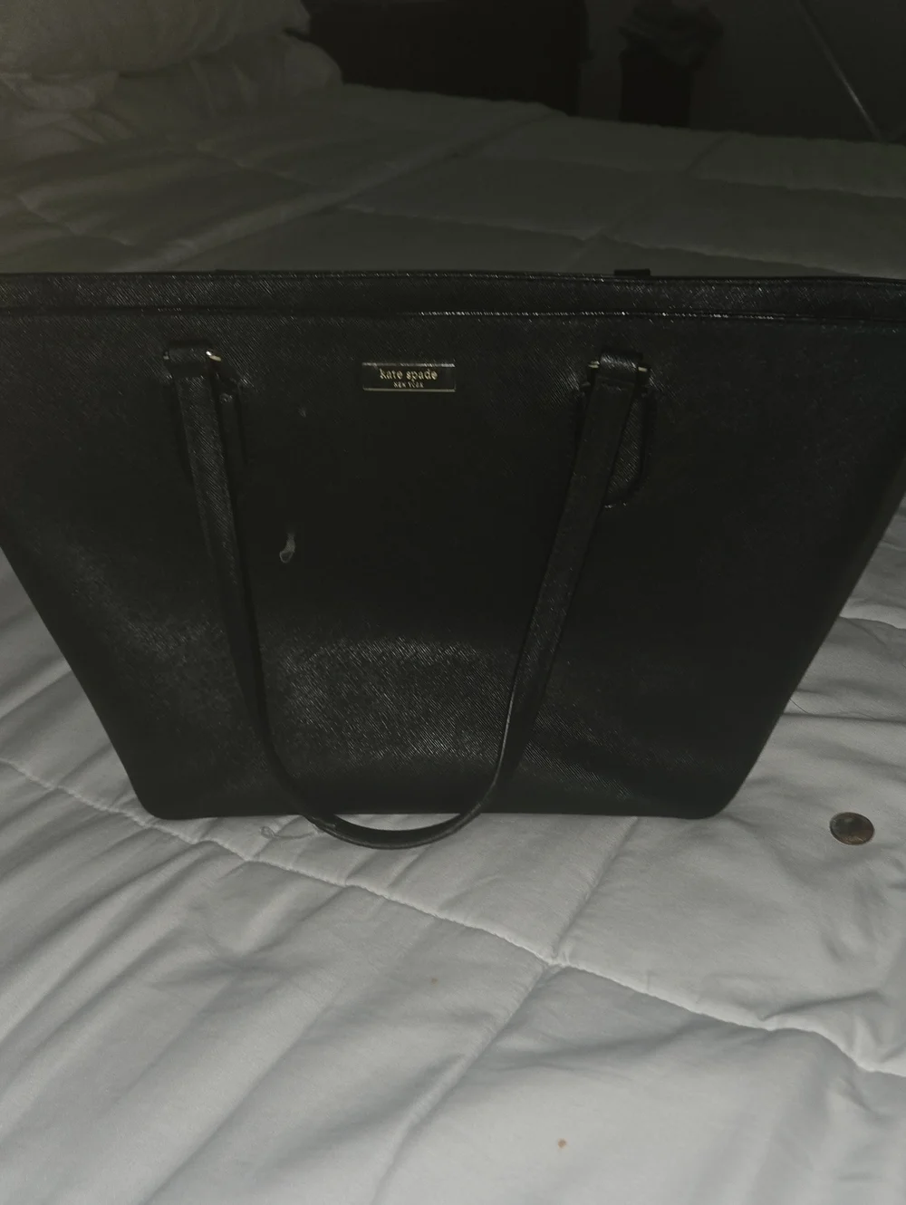 kate spade Black Saffiano Leather Tote